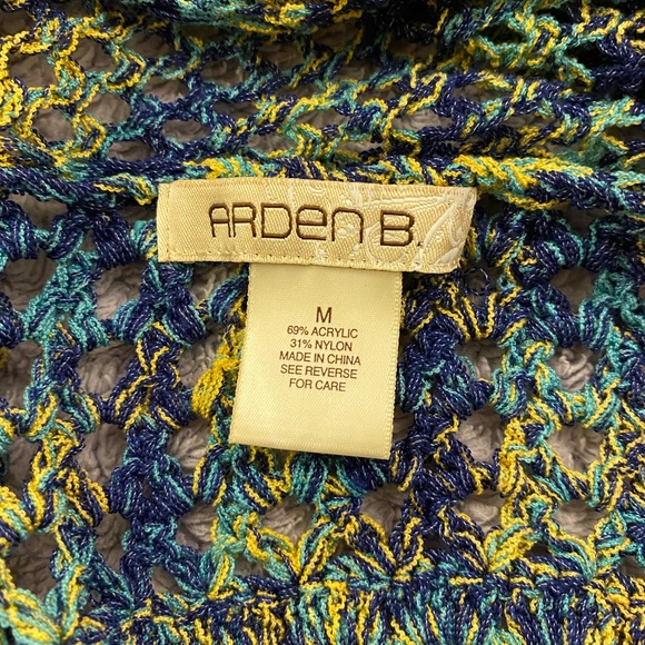 Arden B. Crochet Wrap Vest Women’s Knit Jacket - Picture 5 of 5